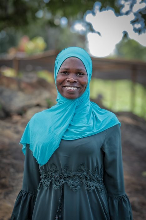 A woman taking part in our sustainable agriculture programme in Yumbe