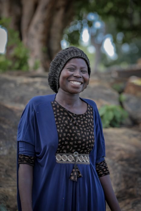 A woman taking part in our sustainable agriculture programme in Yumbe