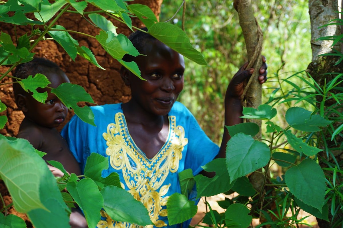 A mother and child in a BetterLife community environmental project