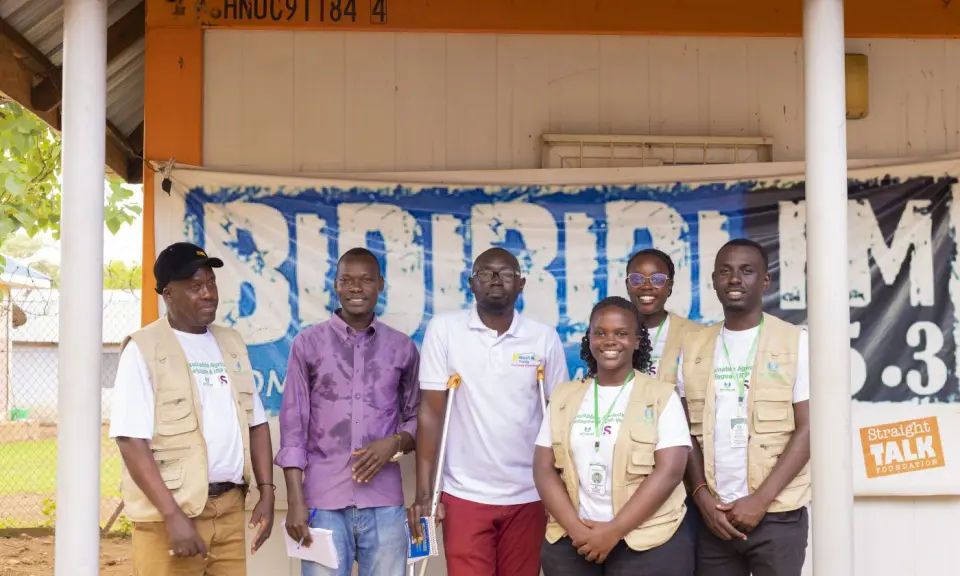BetterLife team members at Bidi Bidi FM in Yumbe