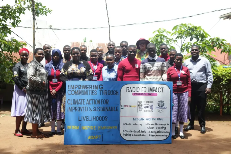 Students and teachers at the launch of Empowering Communities Through Climate Action in Karagwe