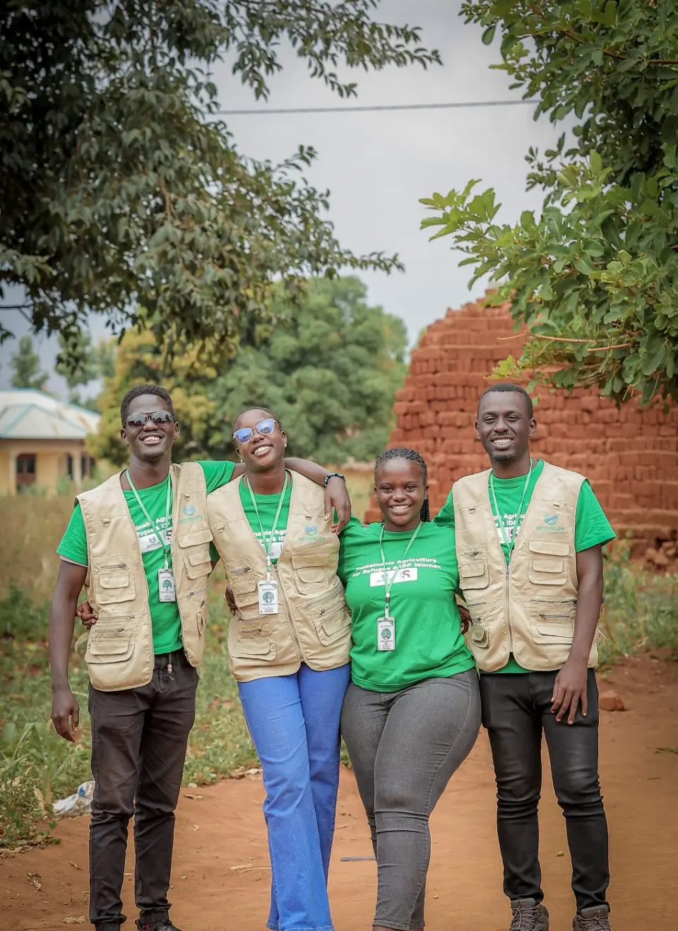 Four members of the BetterLife team in Yumbe